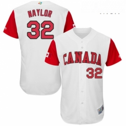 Mens Canada Baseball Majestic 32 Josh Naylor White 2017 World Baseball Classic Authentic Team Jersey