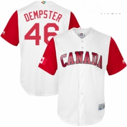 Mens Canada Baseball Majestic 46 Ryan Dempster White 2017 World Baseball Classic Replica Team Jersey