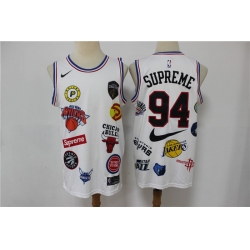 Men Supreme Nike 18ss NBA Teams Jersey White