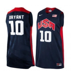 Team USA Kobe Bryant 10 Navy Blue Jersey