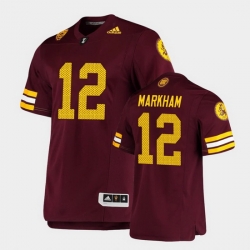 Men Arizona State Sun Devils Kejuan Markham Premier Maroon Football Jersey