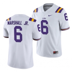 LSU Tiger Terrace Marshall Jr. White College Football Men'S Jersey