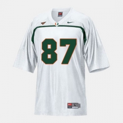 Men Miami Hurricanes Reggie Wayne College Football White Jersey