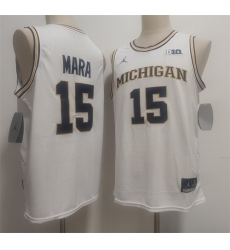 Men Michigan Wolverines  15 Aday Mara White 2026 Vapor Limited Stitched Football Jersey