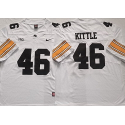 Iowa Hawkeyes White #46 KITTLE White Stitched NCAA Jersey