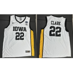 Men Iowa Hawkeyes Caitlin Clark #22 White Stitched NCAA Jersey