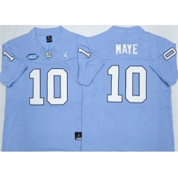 Men North Carolina Tar Heels 10 Drake Maye Little Blue 2026 F U S E  Limited College Stitched Jersey