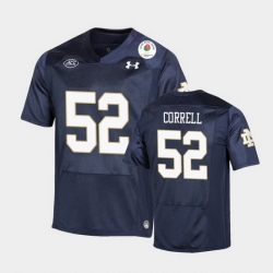 Men Notre Dame Fighting Irish Zeke Correll 2021 Rose Bowl Navy College Football Jersey