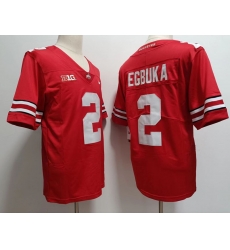 Men Nike Ohio State Buckeyes #2 Emeka Egbuka Red College Football Jersey