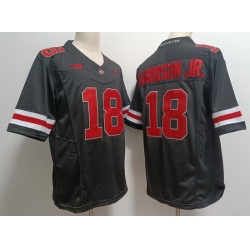 Men Ohio State Buckeyes 18 Marvin Harrison Jr. Black F U S E College Football Jersey