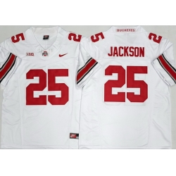 Men Ohio State Buckeyes 25 Lamar Bo Jackson White 2025 F U S E  Limited Stitched Jersey