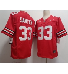 Ohio State Buckeyes #33 Jack Sawyer Red Stitched NCAA Football Jersey