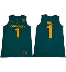Ducks 1 Bol Bol Dark Green Limited Stitched College Jersey 