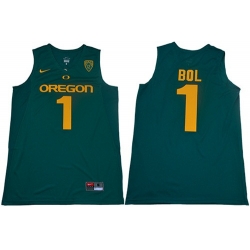 Ducks 1 Bol Bol Dark Green Limited Stitched College Jersey 
