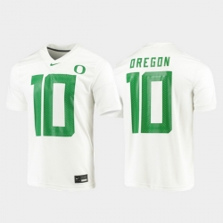 Men Oregon Ducks 10 White Game Jersey