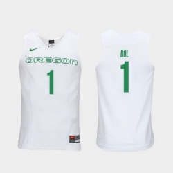 Men Oregon Ducks Bol Bol White Elite Authentic Performance College Basketball Jersey