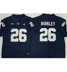Men Penn State Nittany Lions 26 Saquon Barkley Navy F U S E Stitched Jersey Men Penn State Nittany Lions 26 Saquon Barkley Navy F U S E Stitched Jersey
