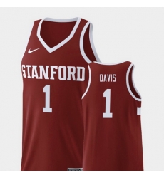 Men Stanford Cardinal Daejon Davis Wine Replica College Basketball Jersey