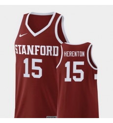 Men Stanford Cardinal Rodney Herenton Wine Replica College Basketball Jersey