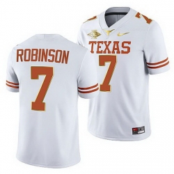 Texas Longhorns Keilan Robinson White 2021 Red River Showdown Men Jersey