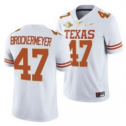 Texas Longhorns Luke Brockermeyer White 2021 Red River Showdown Men Jersey