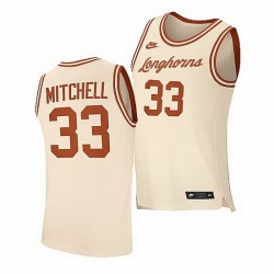 Texas Longhorns Tre Mitchell White Retro 2021 Top Transfers Jersey