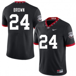 Men #24 Matthew Brown Georgia Bulldogs 100th Anniversary College Football Jerseys Sale-100th Black Men #24 Matthew Brown Georgia Bulldogs 100th Anniversary College Football Jerseys Sale-100th Black