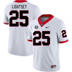 Men #25 E.J. Lightsey Georgia Bulldogs College Football Jerseys Stitched-White Men #25 E.J. Lightsey Georgia Bulldogs College Football Jerseys Stitched-White