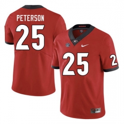 Men #25 Steven Peterson Georgia Bulldogs College Football Jerseys Sale-Red Men #25 Steven Peterson Georgia Bulldogs College Football Jerseys Sale-Red