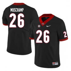 Men #26 Jackson Muschamp Georgia Bulldogs College Football Jerseys Sale-Black Men #26 Jackson Muschamp Georgia Bulldogs College Football Jerseys Sale-Black