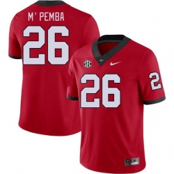 Men #26 Samuel M'Pemba Georgia Bulldogs College Football Jerseys Stitched-Red Men #26 Samuel M'Pemba Georgia Bulldogs College Football Jerseys Stitched-Red