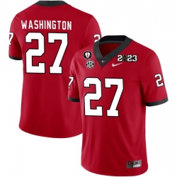 Men #27 C.J. Washington Georgia Bulldogs 2022-23 CTP National Championship Football Jerseys Men #27 C.J. Washington Georgia Bulldogs 2022-23 CTP National Championship Football Jerseys