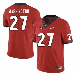 Men #27 C.J. Washington Georgia Bulldogs College Football Jerseys Sale-Red Anniversary Men #27 C.J. Washington Georgia Bulldogs College Football Jerseys Sale-Red Anniversary