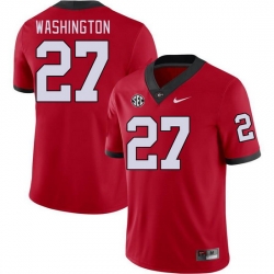 Men #27 C.J. Washington Georgia Bulldogs College Football Jerseys Stitched-Red Men #27 C.J. Washington Georgia Bulldogs College Football Jerseys Stitched-Red