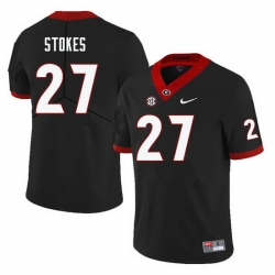 Men #27 Eric Stokes Georgia Bulldogs College Football Jerseys-Black Men #27 Eric Stokes Georgia Bulldogs College Football Jerseys-Black
