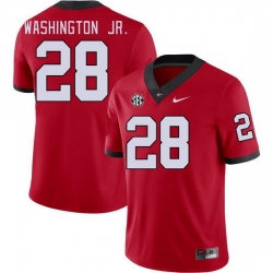 Men #28 Marcus Washington Jr. Georgia Bulldogs College Football Jerseys Stitched-Red Men #28 Marcus Washington Jr. Georgia Bulldogs College Football Jerseys Stitched-Red