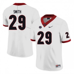 Men #29 Christopher Smith Georgia Bulldogs College Football Jerseys white Men #29 Christopher Smith Georgia Bulldogs College Football Jerseys white