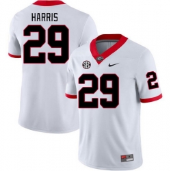 Men #29 Gabe Harris Georgia Bulldogs College Football Jerseys Stitched-White Men #29 Gabe Harris Georgia Bulldogs College Football Jerseys Stitched-White