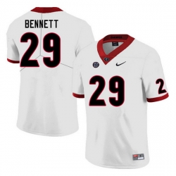 Men #29 Luke Bennett Georgia Bulldogs College Football Jerseys Sale-White Men #29 Luke Bennett Georgia Bulldogs College Football Jerseys Sale-White