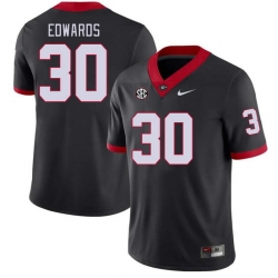 Men #30 Daijun Edwards Georgia Bulldogs College Football Jerseys Stitched-Black Men #30 Daijun Edwards Georgia Bulldogs College Football Jerseys Stitched-Black