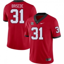 Men #31 Grant Briscoe Georgia Bulldogs College Football Jerseys Stitched-Red Men #31 Grant Briscoe Georgia Bulldogs College Football Jerseys Stitched-Red