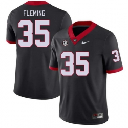 Men #35 Jacob Fleming Georgia Bulldogs College Football Jerseys Stitched-Black Men #35 Jacob Fleming Georgia Bulldogs College Football Jerseys Stitched-Black