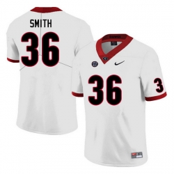 Men #36 Colby Smith Georgia Bulldogs College Football Jerseys Sale-White Men #36 Colby Smith Georgia Bulldogs College Football Jerseys Sale-White