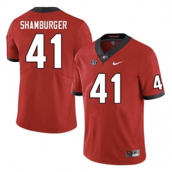 Men #41 Denton Shamburger Georgia Bulldogs College Football Jerseys Sale-Red Men #41 Denton Shamburger Georgia Bulldogs College Football Jerseys Sale-Red