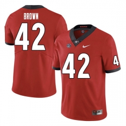 Men #42 Matthew Brown Georgia Bulldogs College Football Jerseys Sale-Red Men #42 Matthew Brown Georgia Bulldogs College Football Jerseys Sale-Red