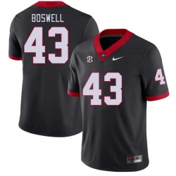 Men #43 James Boswell Georgia Bulldogs College Football Jerseys Stitched-Black Men #43 James Boswell Georgia Bulldogs College Football Jerseys Stitched-Black