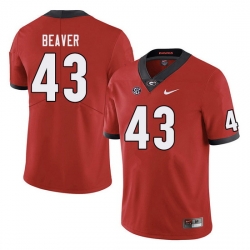 Men #43 Tyler Beaver Georgia Bulldogs College Football Jerseys Sale-Red Men #43 Tyler Beaver Georgia Bulldogs College Football Jerseys Sale-Red