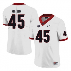 Men #45 Bill Norton Georgia Bulldogs College Football Jerseys white Men #45 Bill Norton Georgia Bulldogs College Football Jerseys white