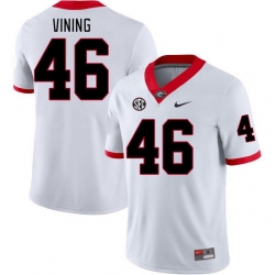 Men #46 George Vining Georgia Bulldogs College Football Jerseys Stitched-White Men #46 George Vining Georgia Bulldogs College Football Jerseys Stitched-White
