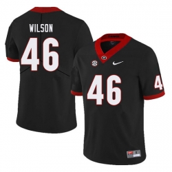 Men #46 Jake Wilson Georgia Bulldogs College Football Jerseys Sale-Black Men #46 Jake Wilson Georgia Bulldogs College Football Jerseys Sale-Black